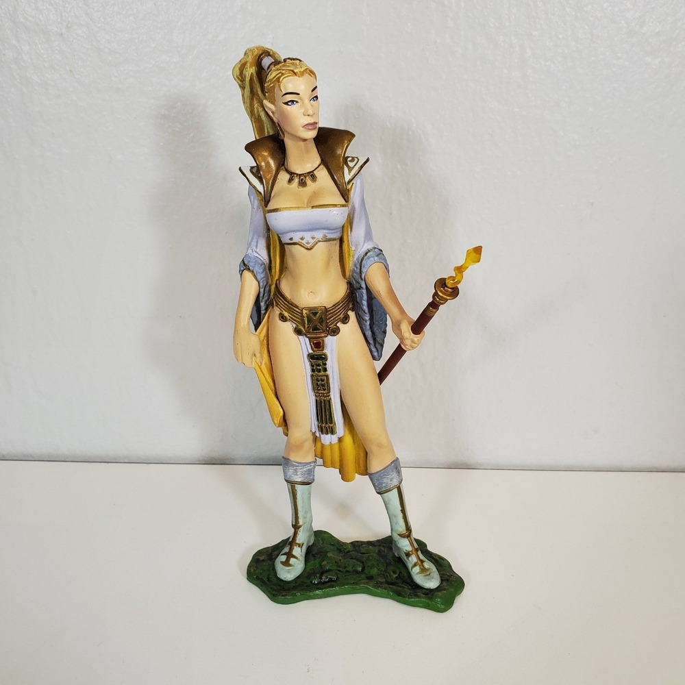 Everquest Planes of Power Elf Firiona Vie 6" Figure 2002 SCEA Staff Loose Toy